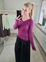 Feinstrickpullover „Liebesgöttin" V-Ausschnitt