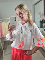 Bluse "Neon Bloom"