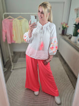 Bluse "Neon Bloom"
