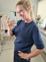 Strickpullover "soft touch" kurzarm