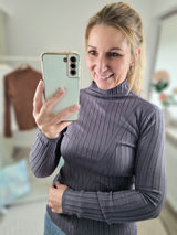 Strickpullover "Basic-Stehkragen"