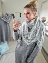Dreieckstuch "Paisley-Fransen"