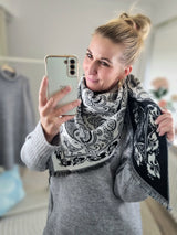 Dreieckstuch "Paisley-Fransen"