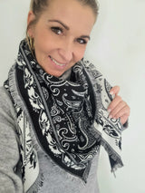Dreieckstuch "Paisley-Fransen"