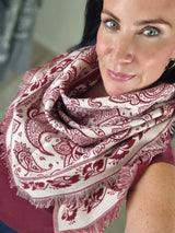 Dreieckstuch "Paisley-Fransen"