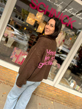 Strickjacke "Heute bin ich glücklich"