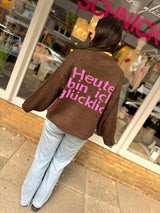Strickjacke "Heute bin ich glücklich"