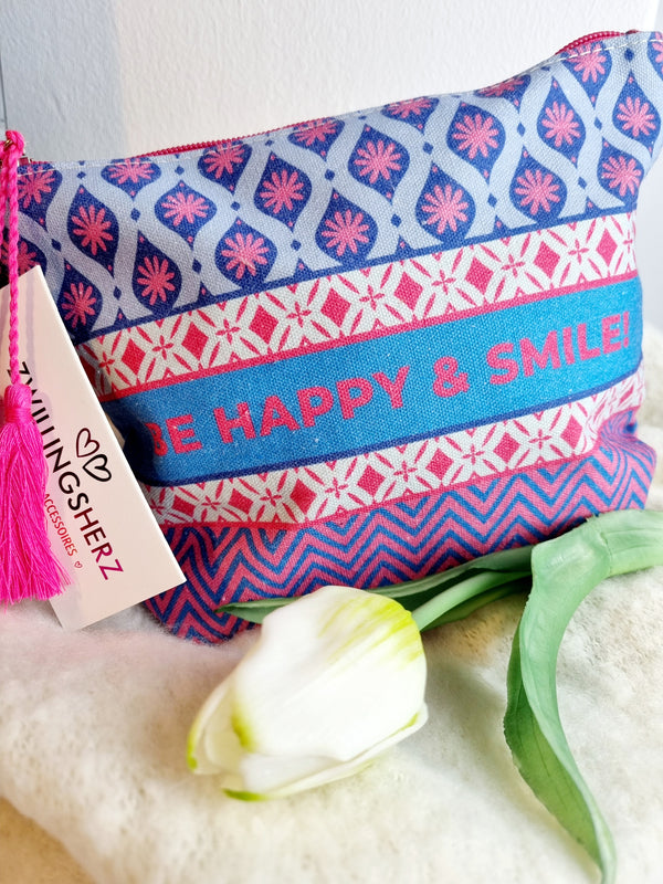 Kosmetiktasche "Be Happy & Smile"