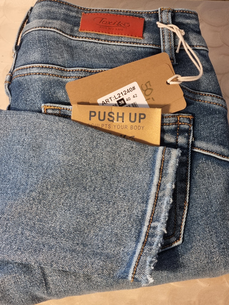 Toxik Push Up Jeans "dunkelblau" L21240#