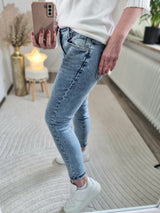 Boyfriend Jeans "lightblue" L20029-31#