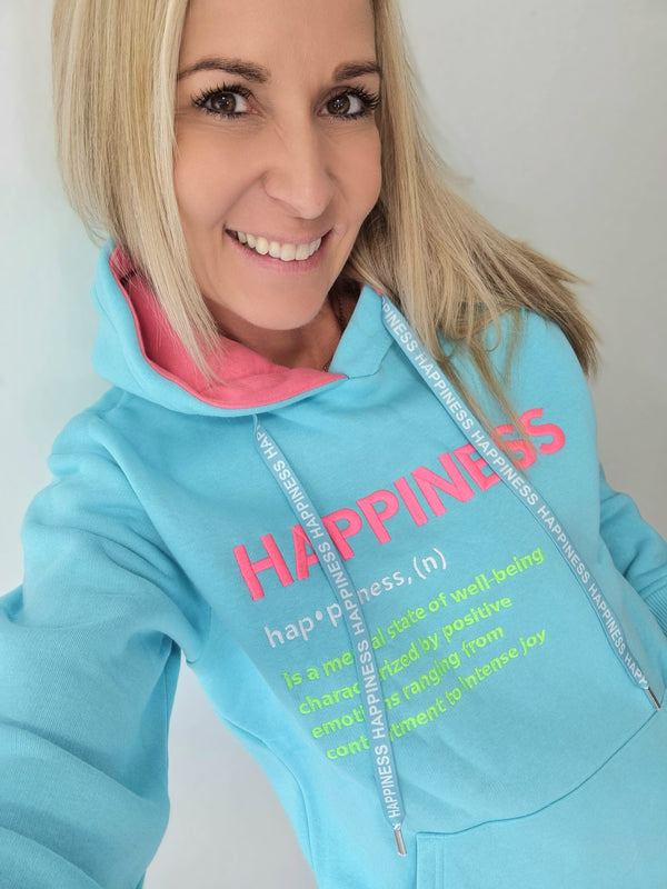 Hoodie "Happiness" Türkis