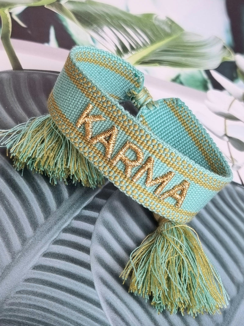 Stoffarmband "Karma"