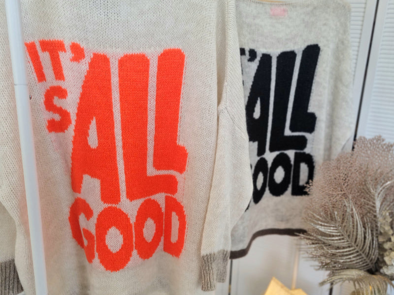 Strickpullover „it`s all good"