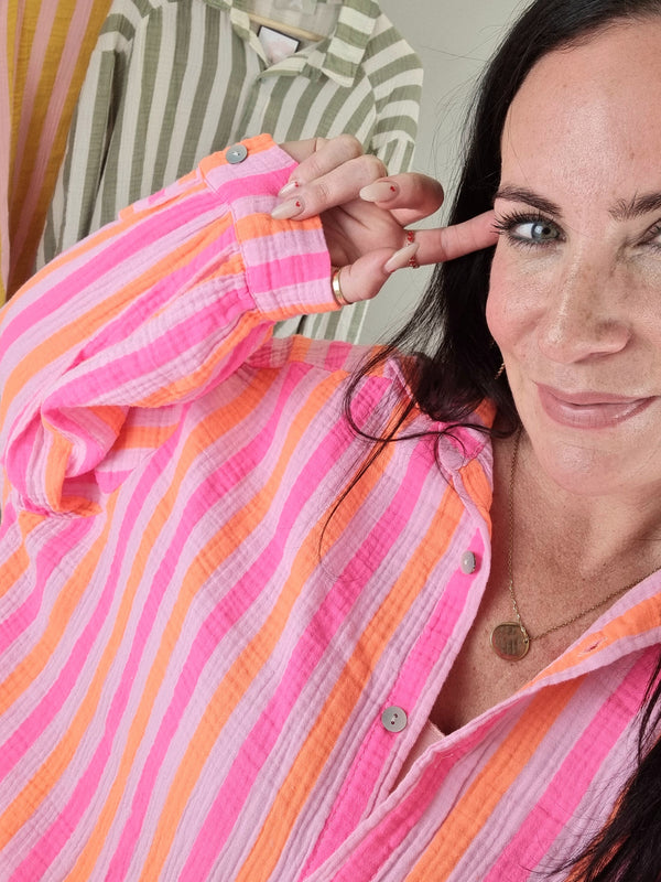 Musselinbluse "Colour Blocking"
