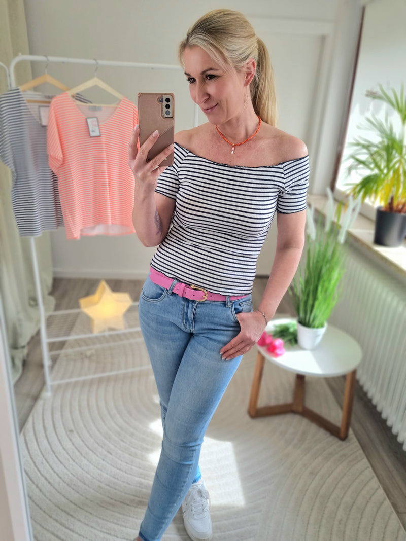 Carmenshirt "Ibiza" gestreift