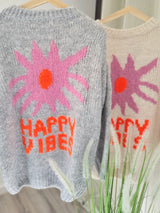 Strickpullover „Happy Vibes"