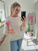 Strickpullover „Happy Vibes"