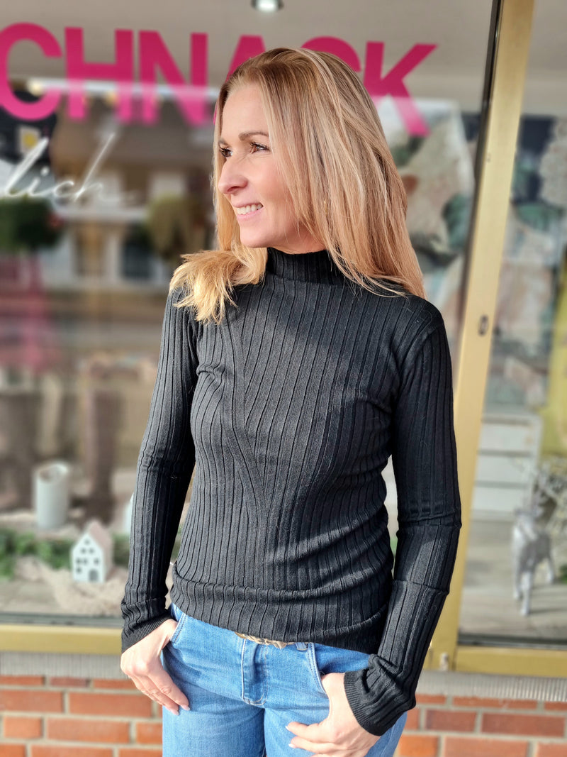 Feinstrickpullover „Liebesgöttin" Stehkragen