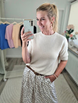 Strickpullover "soft touch" kurzarm