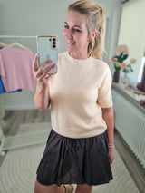 Strickpullover "soft touch" kurzarm