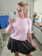 Strickpullover "soft touch" kurzarm