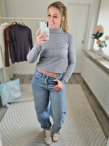 Strickpullover "Basic-Stehkragen"