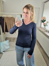 Strickpullover „Basic-V"
