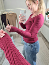 Strickpullover „Basic-V"