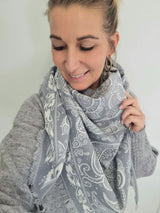 Dreieckstuch "Paisley-Fransen"