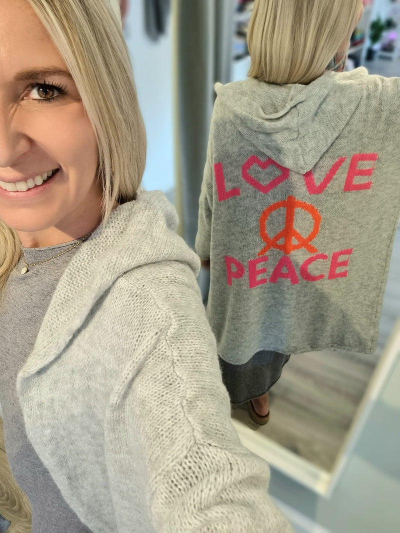 Strickjacke "Love & Peace"