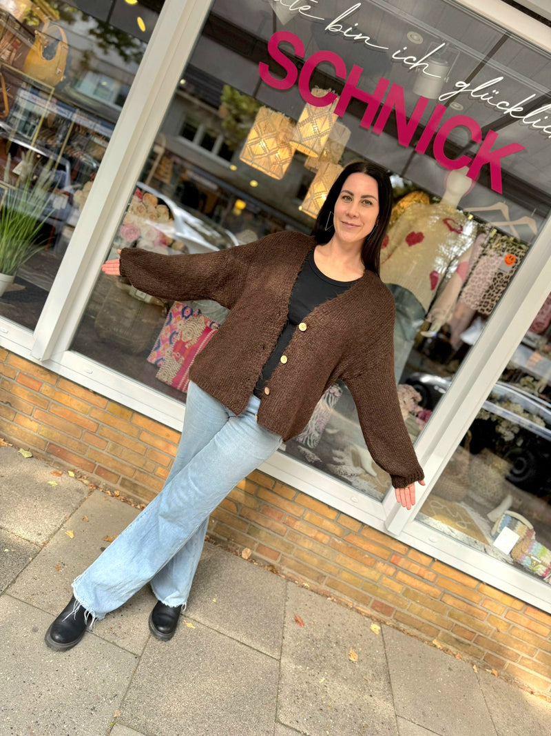 Strickjacke "Heute bin ich glücklich"