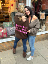 Strickjacke "Heute bin ich glücklich"