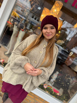 Strickjacke „Coziest Knöpfe“