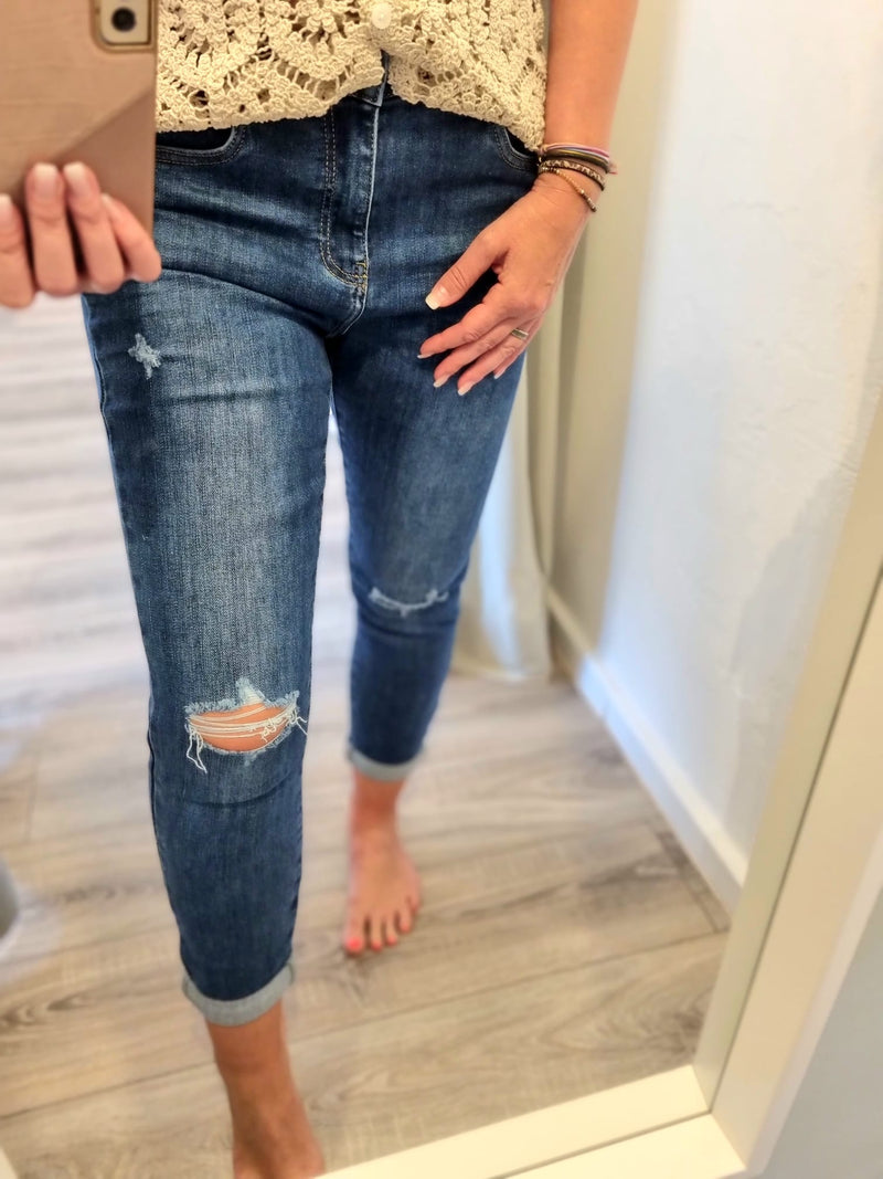 Jeans Toxik (boyfriend cut) (jeans/destroyed) · L20029-#